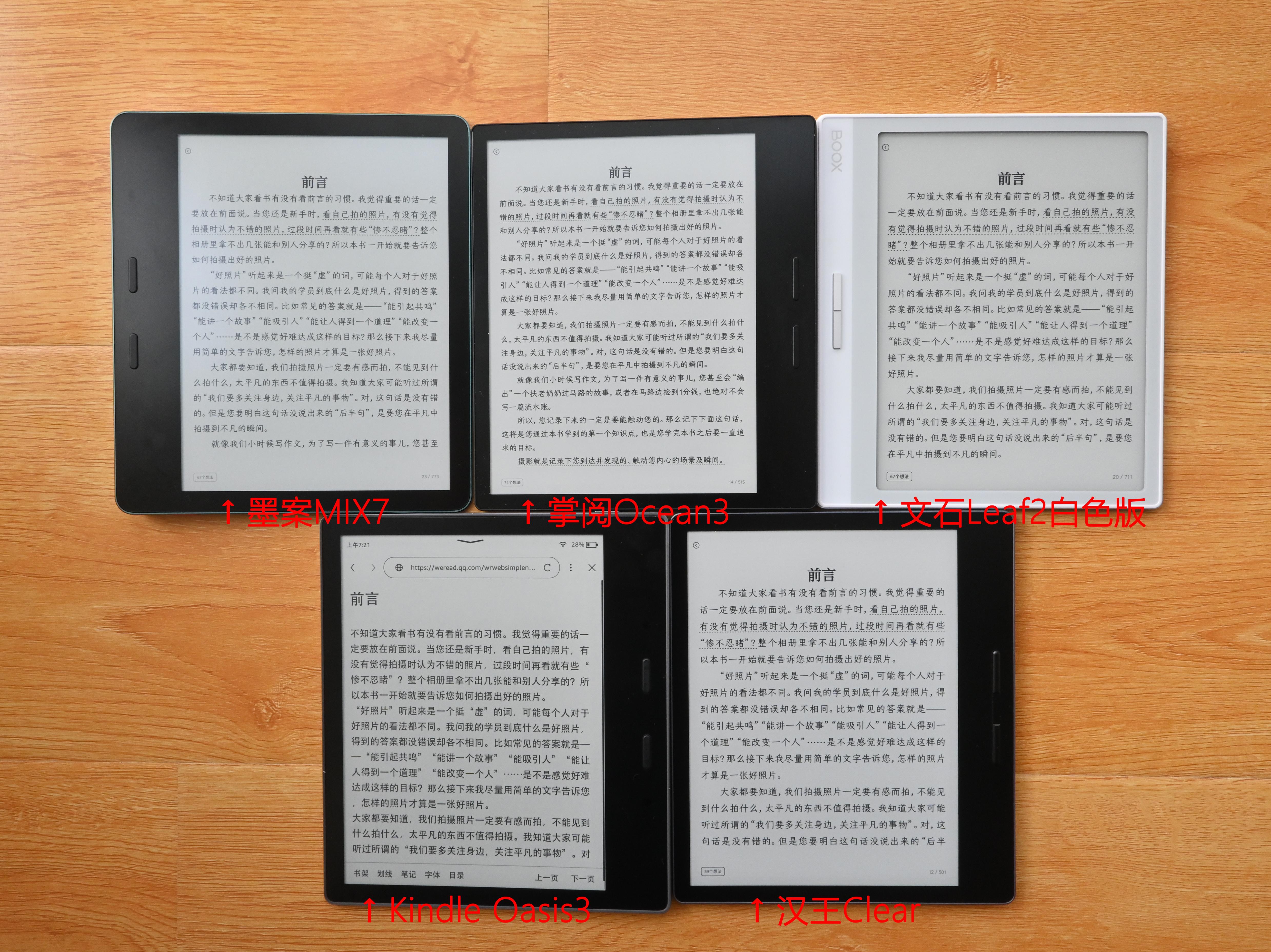 2023年7英寸阅读器怎么选？掌阅/汉王/文石/墨案/kobo/Kindle电纸书哪个好？
